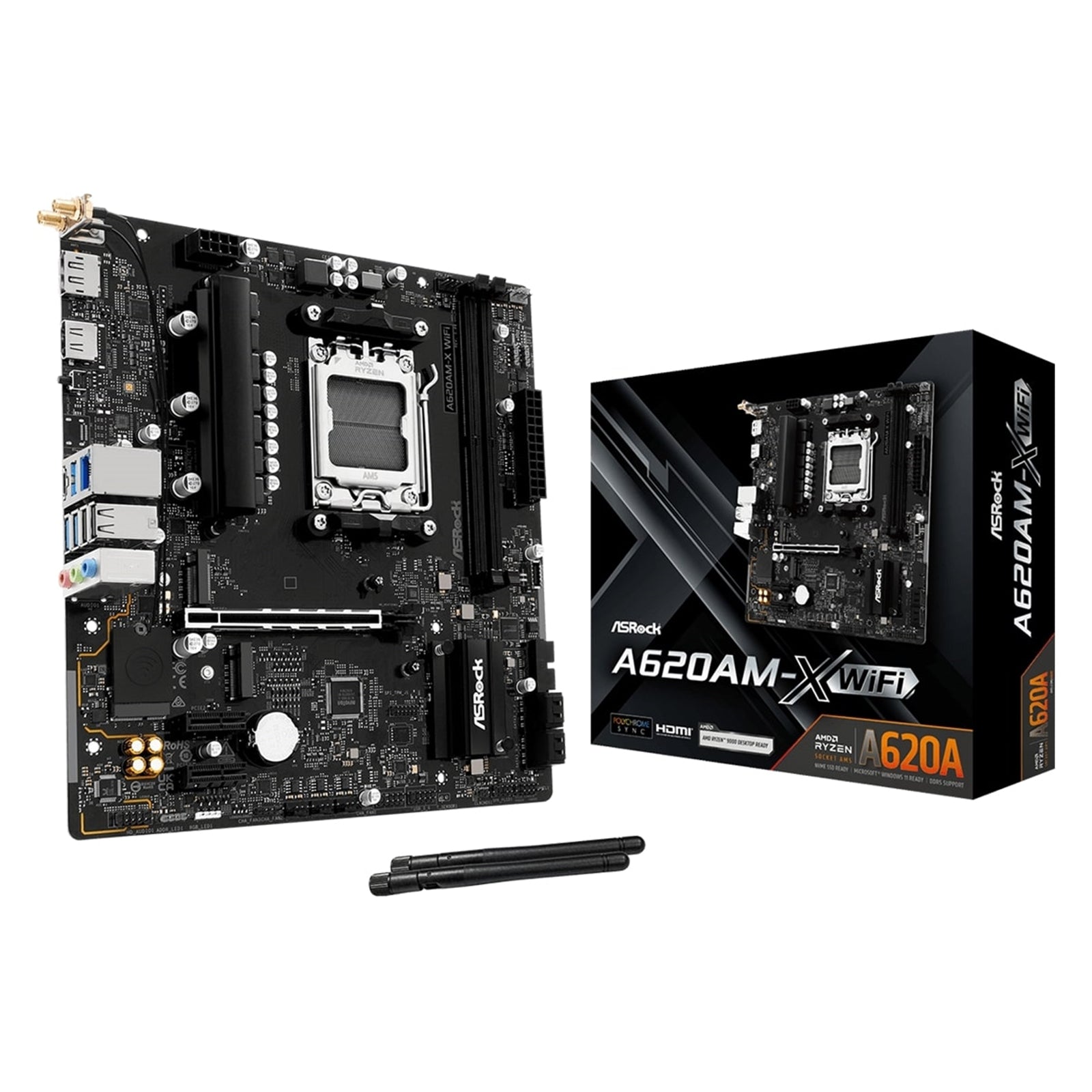 ASRock A620AM-X WiFi AM5 Micro ATX Motherboard DDR5 128GB 2.5G ASRock A620AM-X WiFi AM5 Micro ATX Motherboard DDR5 128GB 2.5G